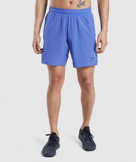 Men's Gymshark Apex 8" Function Shorts Blue | CA 1N3765